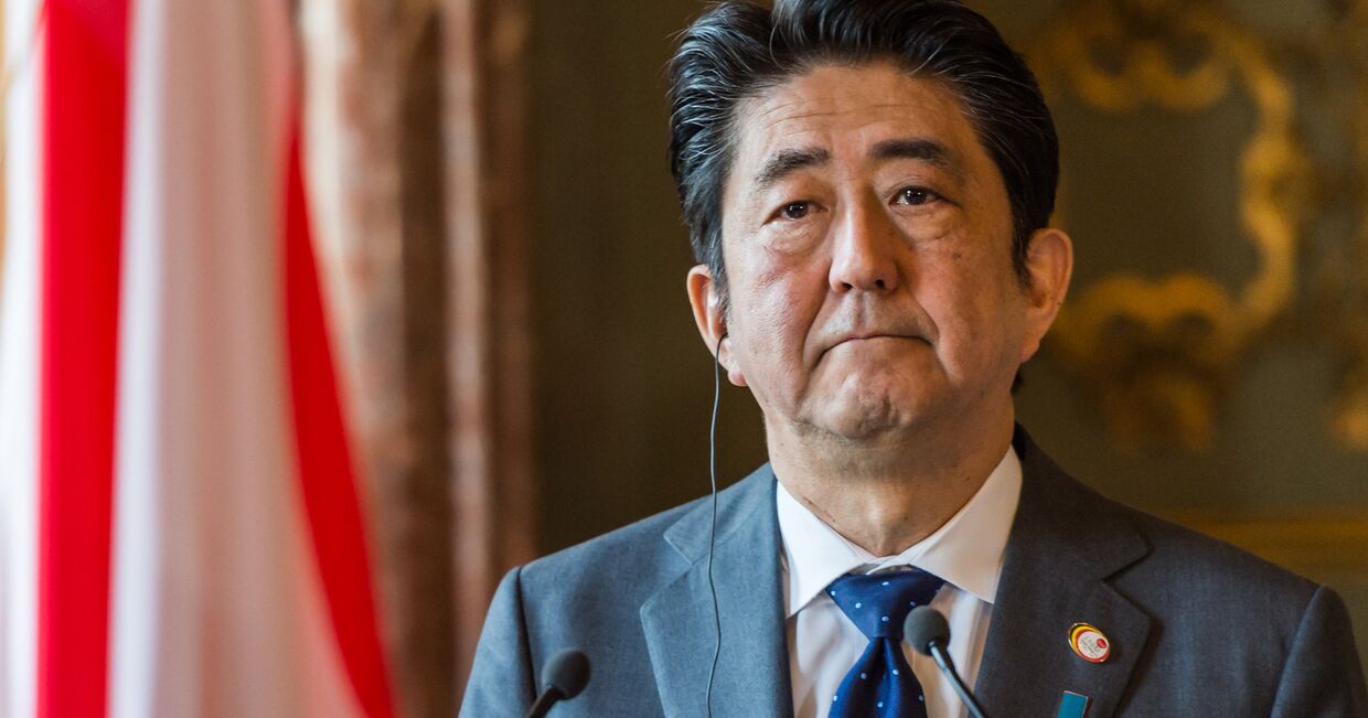 Пресс-конференция премьер-министра Японии Синдзо Абэ
