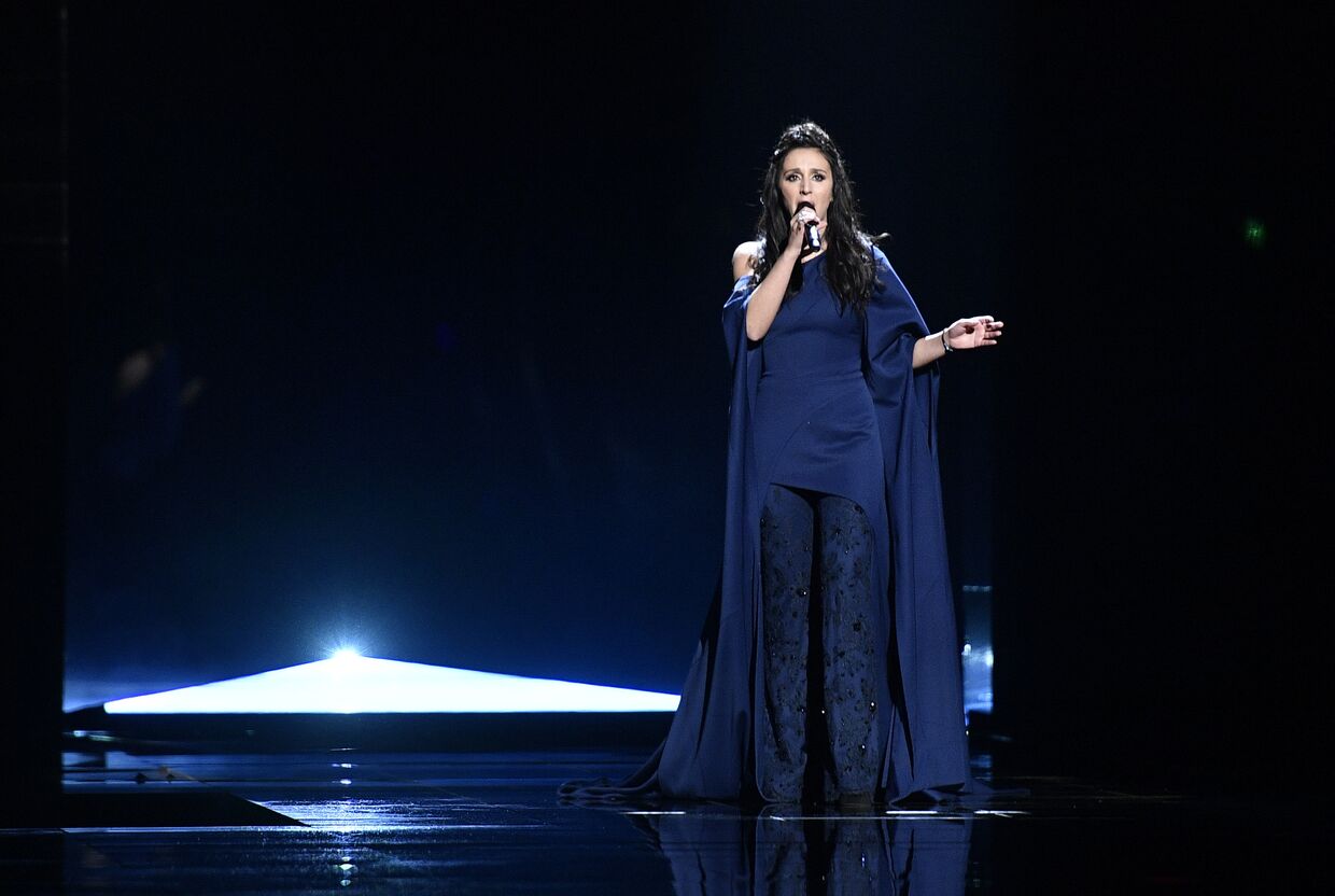 Певица Джамала во время финала Евровидения-2016