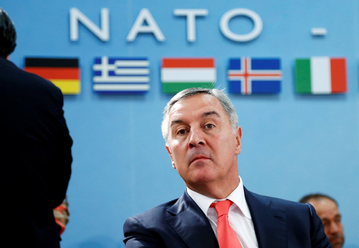 Премьер-министр Черногории Мило Джуканович в штаб-квартире НАТО