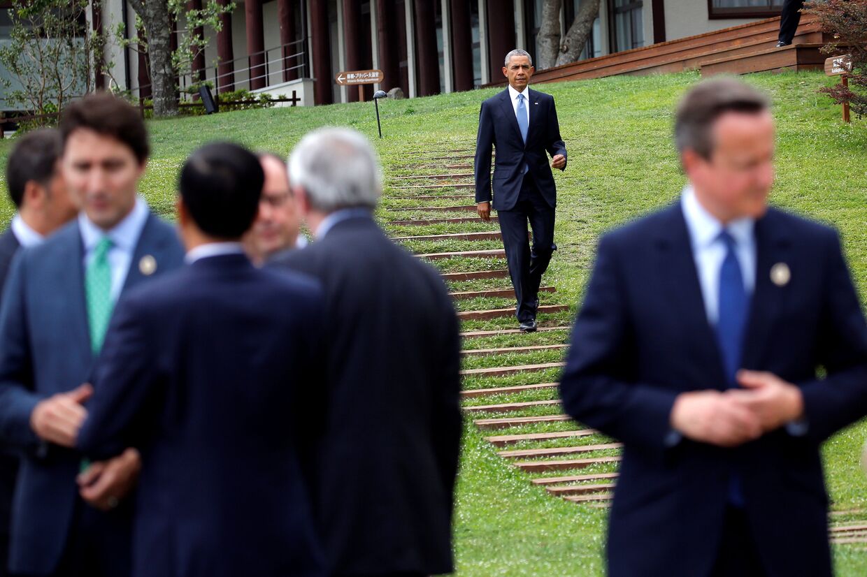 Президент США Барак Обама и лидеры стран саммита G7 в Японии