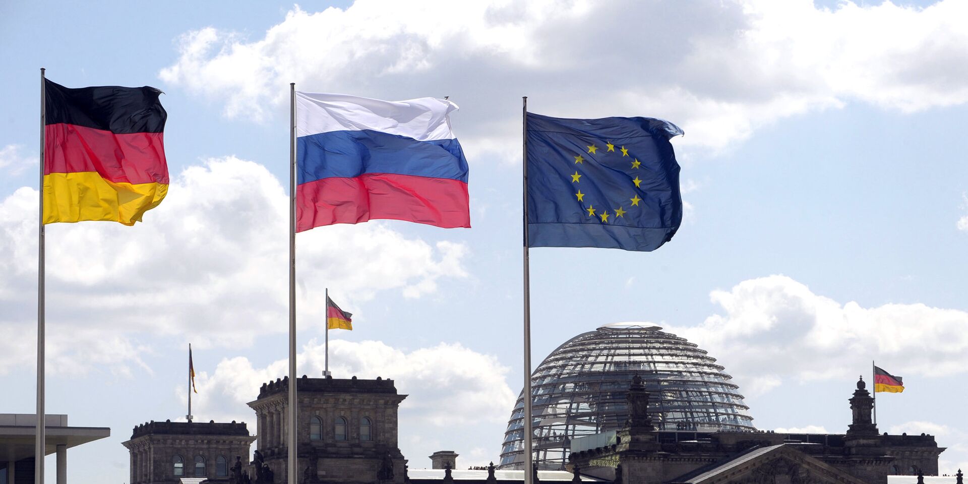 Флаги Германии, России и ЕС - ИноСМИ, 1920, 27.01.2022