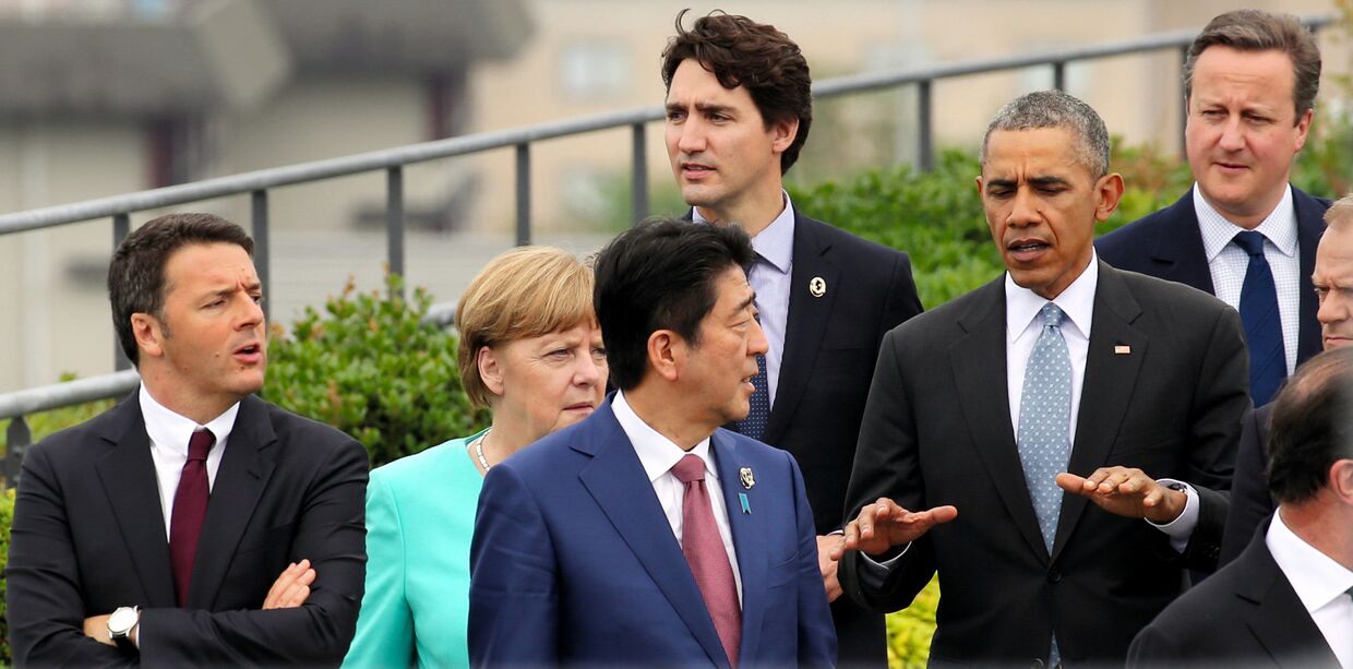 Участники саммита G7 в Исэсима