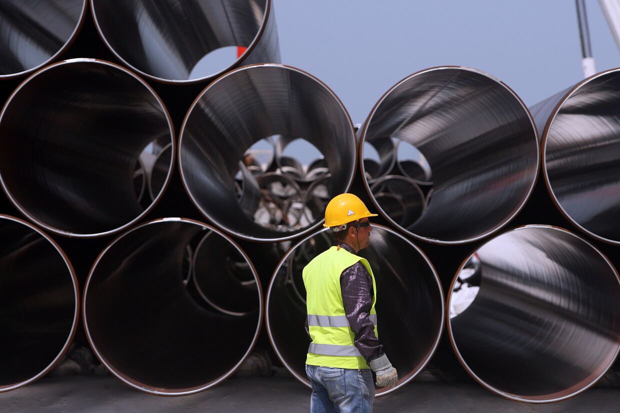Трубы для строительства Трансадриатического газопровода в Дуррес