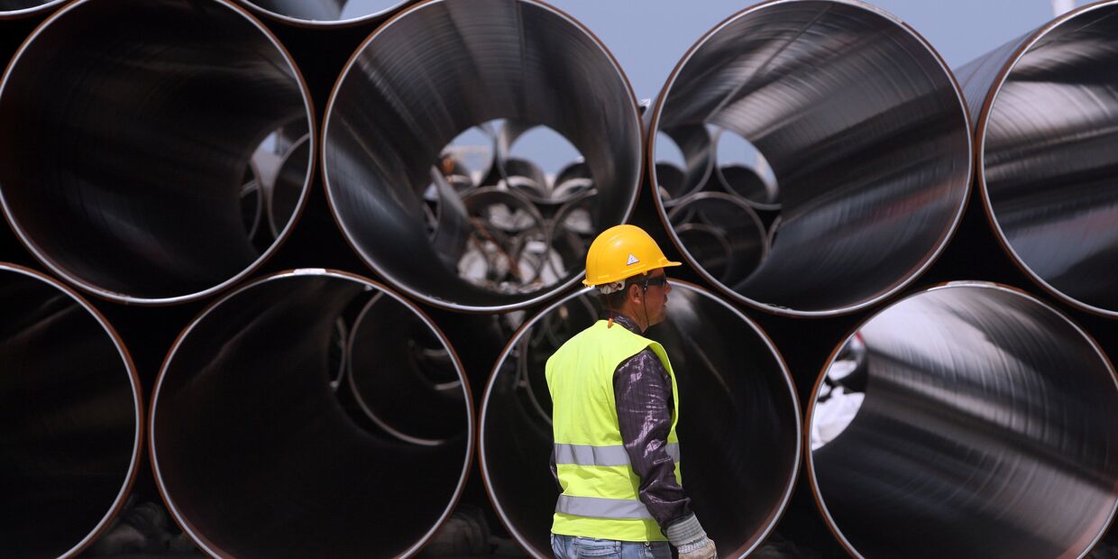 Трубы для строительства Трансадриатического газопровода в Дуррес