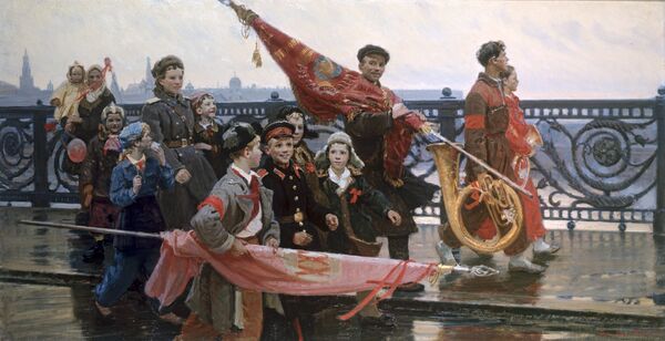 Картина «После демонстрации» Картина «После демонстрации»