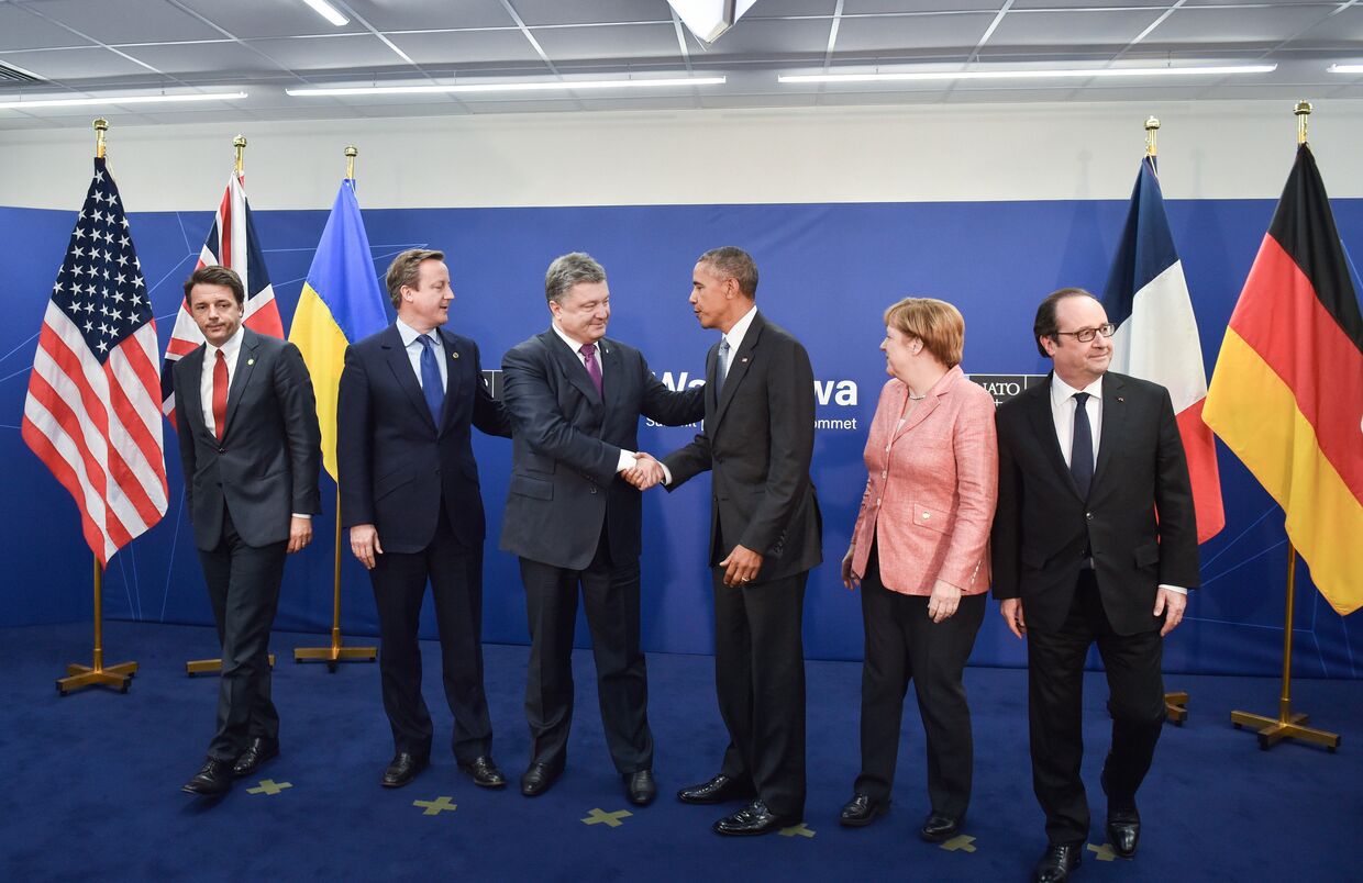 Лидеры государств на саммите НАТО в Варшаве