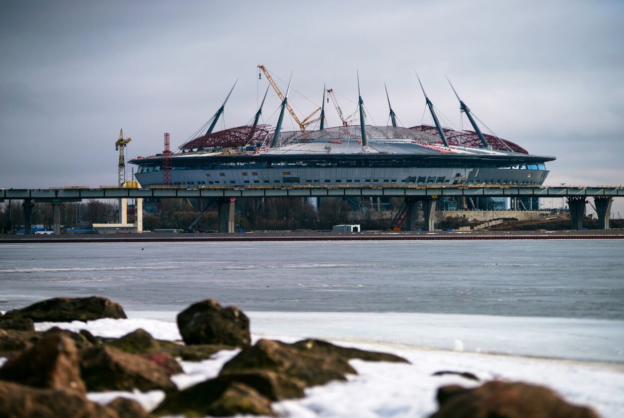 Строительство стадиона «Зенит-Арена» на Крестовском острове