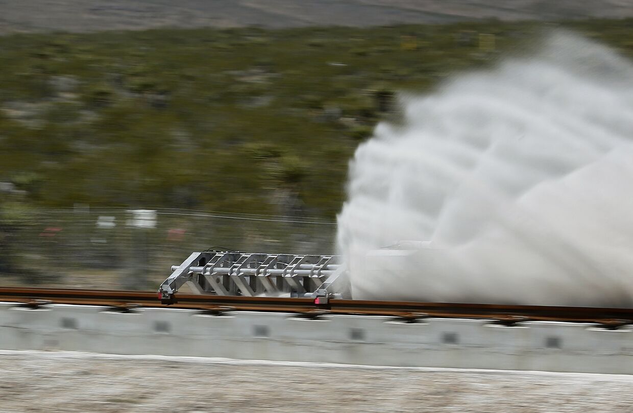 Испытания вакуумного поезда Hyperloop в Лас-Вегасе