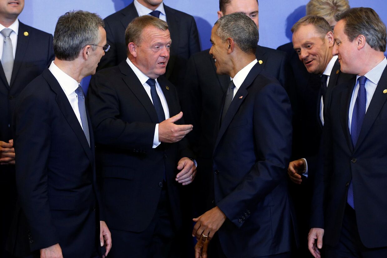 Премьер-министр Дании Ларс Лекке Расмуссен и президент США Барак Обама
