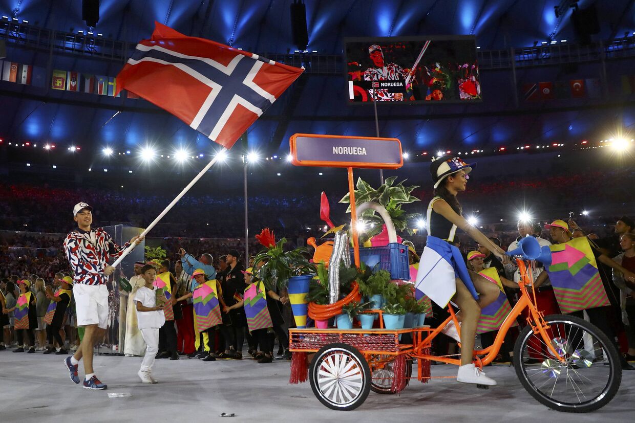 Норвегия на церемонии открытия Олимпийский игр в Рио-де-Жанейро
