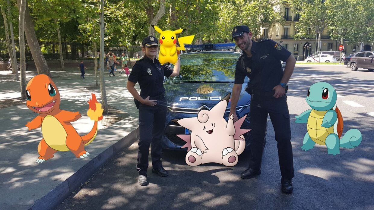 Национальная полиция Испании и игре в Pokemon GO