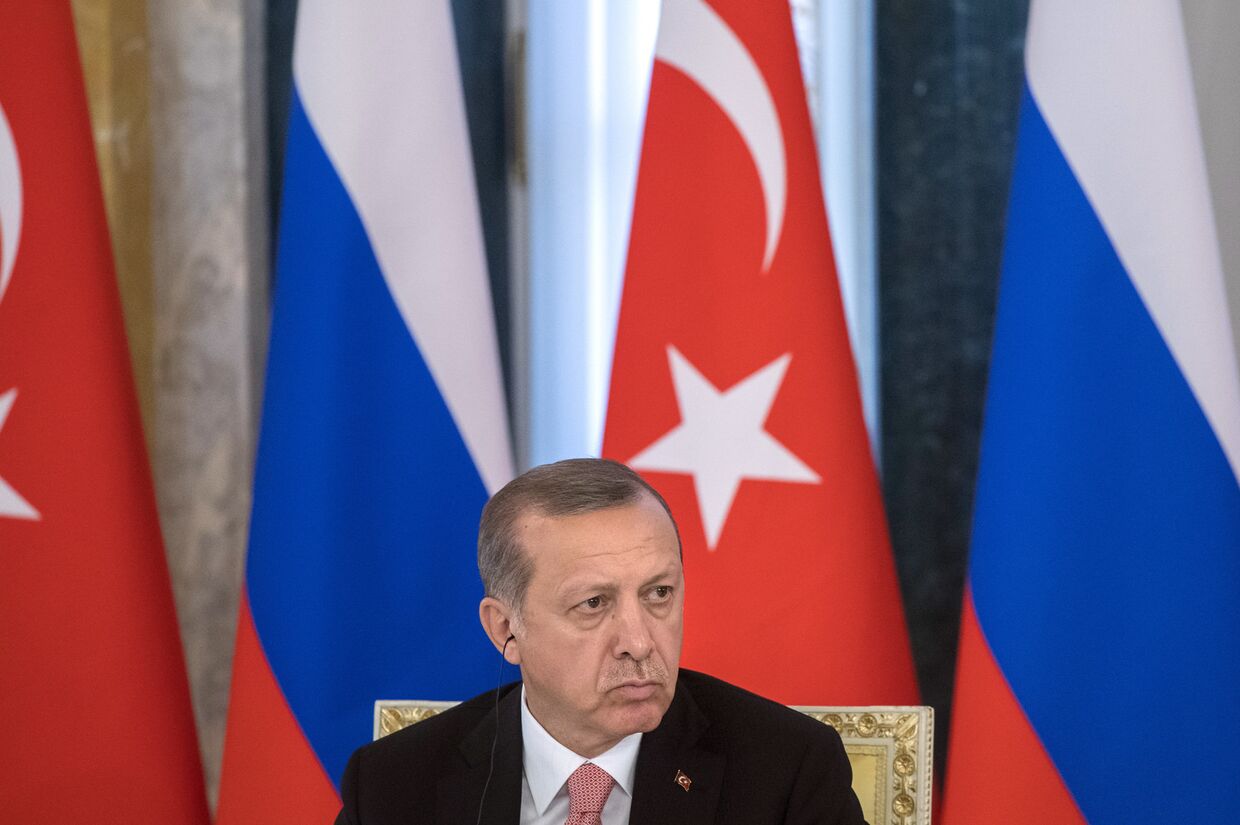 Встреча президентов России и Турции Владимира Путина и Реджепа Эрдогана в Санкт-Петербурге