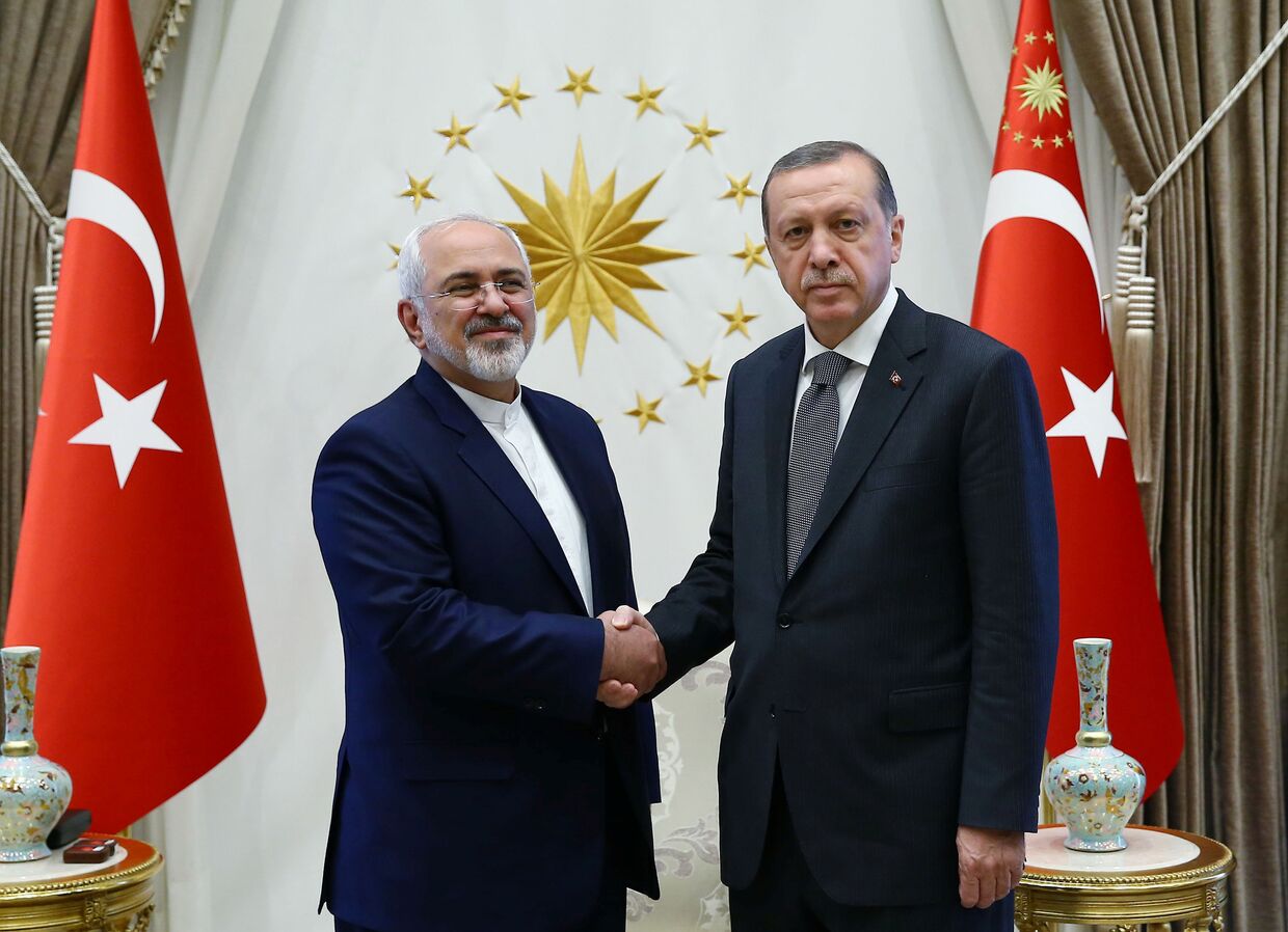 Встреча Реджепа Тайипа Эрдогана и Мохаммада Джавада Зарифа в Анкаре