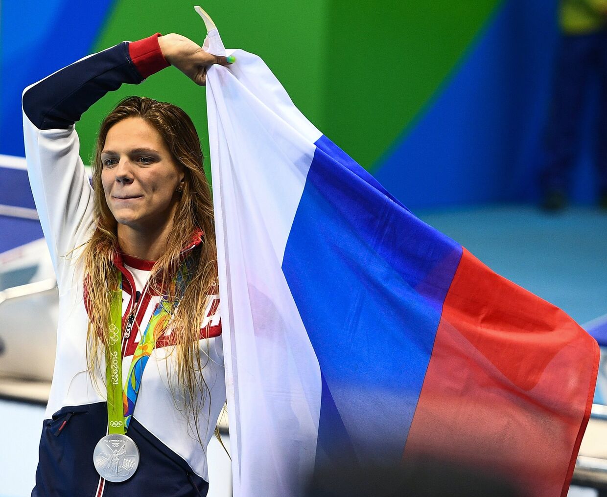 Юлия Ефимова, завоевавшая серебряную медаль в плавании на 200 метров брассом на Олимпиаде-2016
