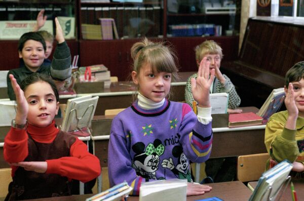 Ученики одной из московских средних школ