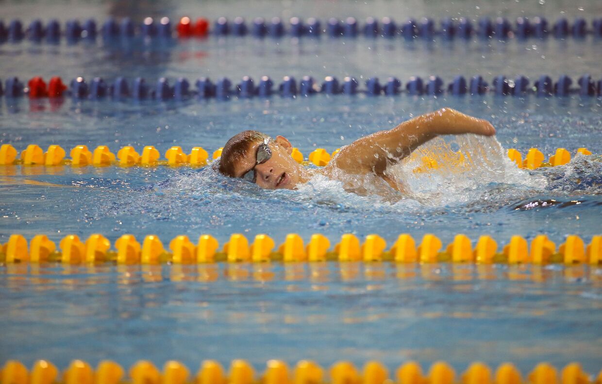 Тренировка паралимпийской сборной по плаванию