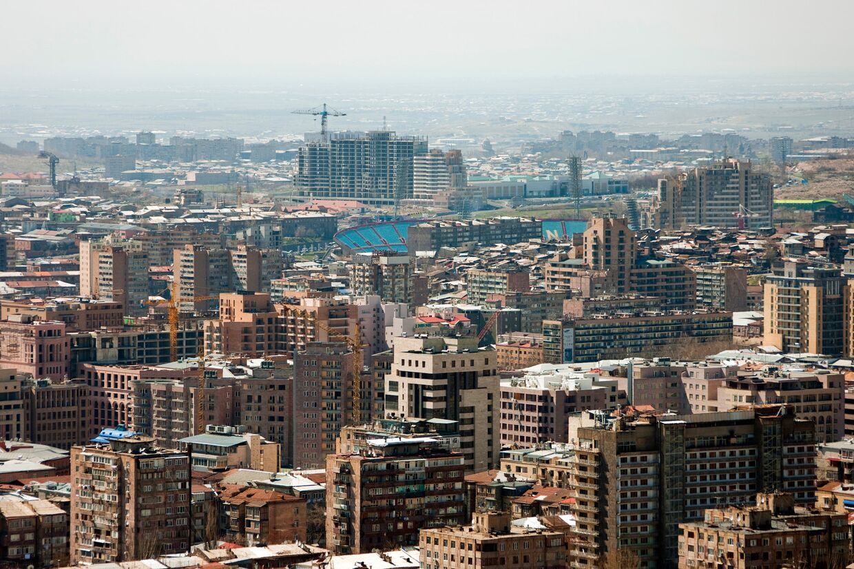 Вид на город Ереван, 2011 г.