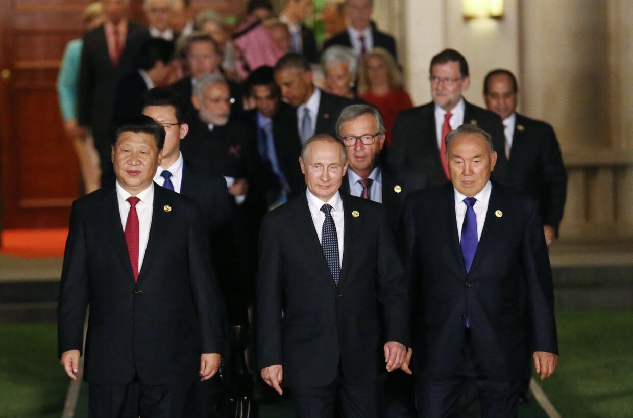 Лидеры G20 перед совместным фотографированием глав делегаций государств-участников
