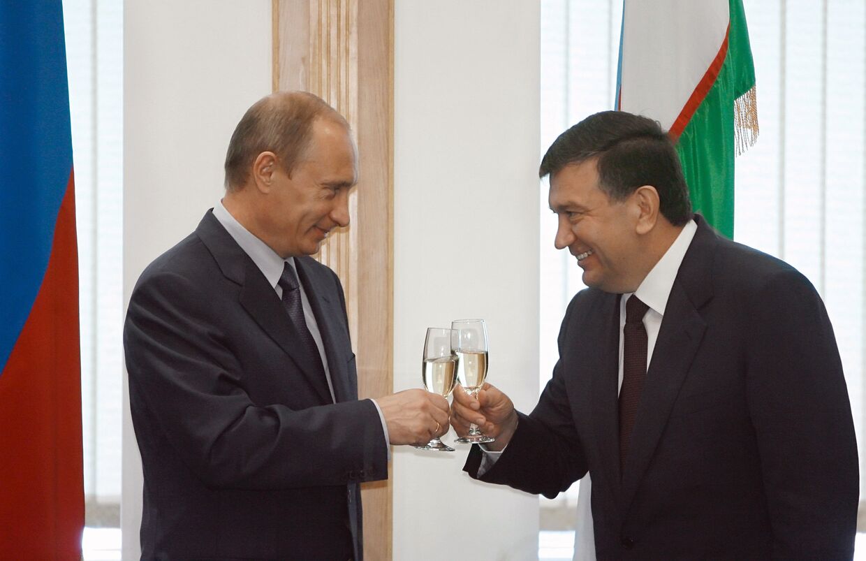 Владимир Путин и Шавкат Мирзияев