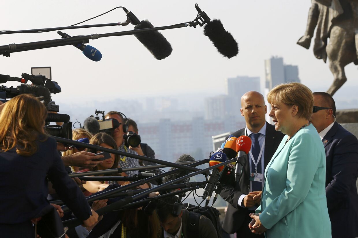 Канцлер Германии Ангела Меркель на саммите ЕС в Братиславе