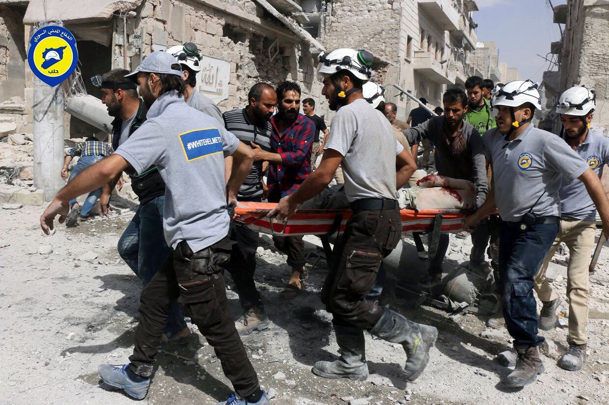Волонтерская организация спасателей «Белые шлемы» в Алеппо