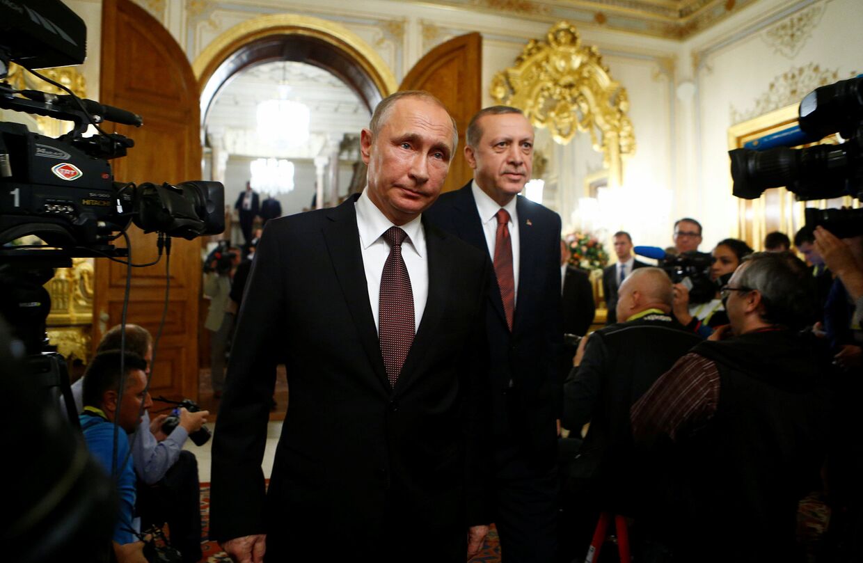 Президент России Владимир Путин и президент Турции Раджеп Тайип Эрдоган