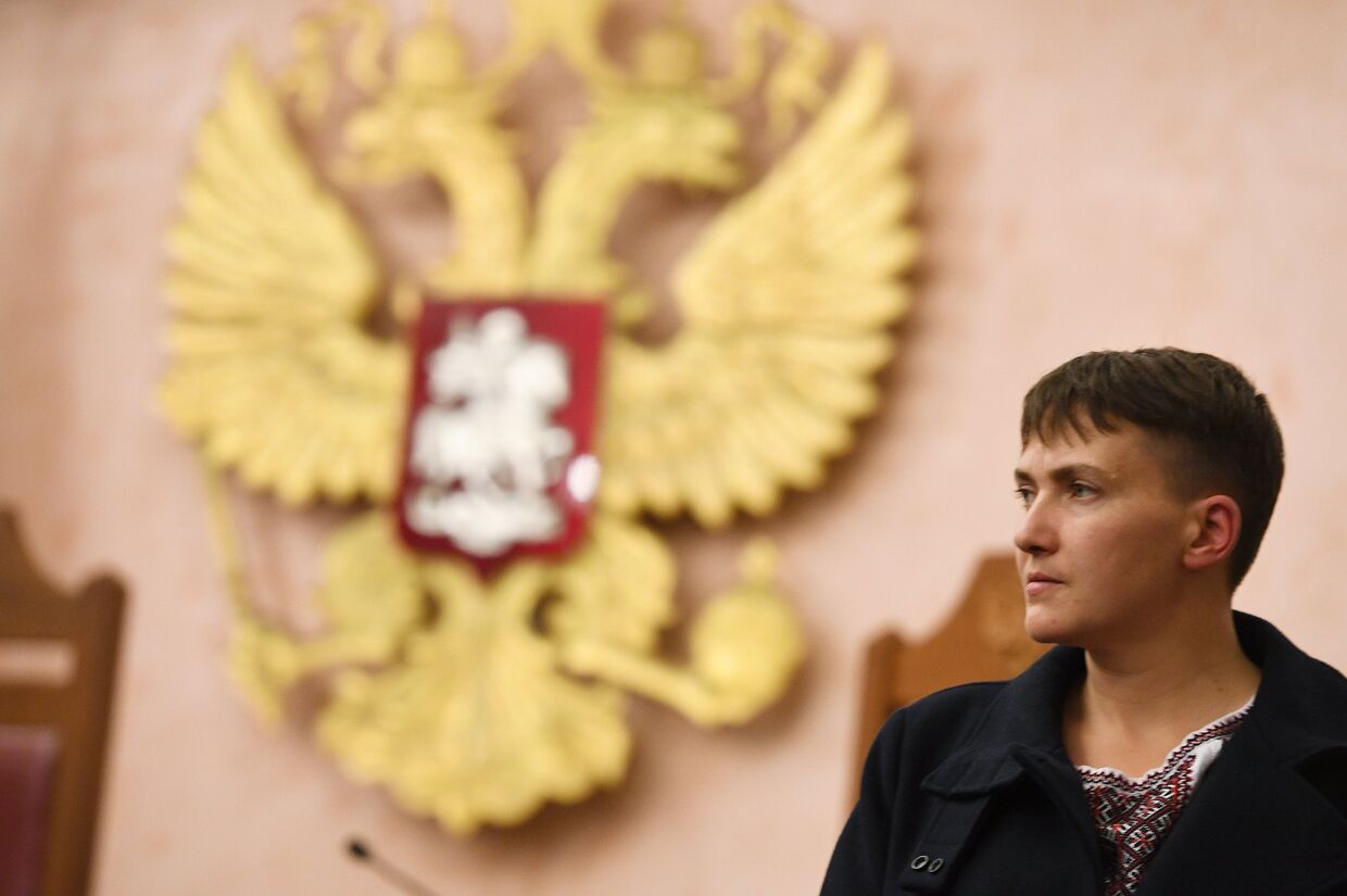 Депутат Верховной рады Надежда Савченко на заседании Верховного суда РФ