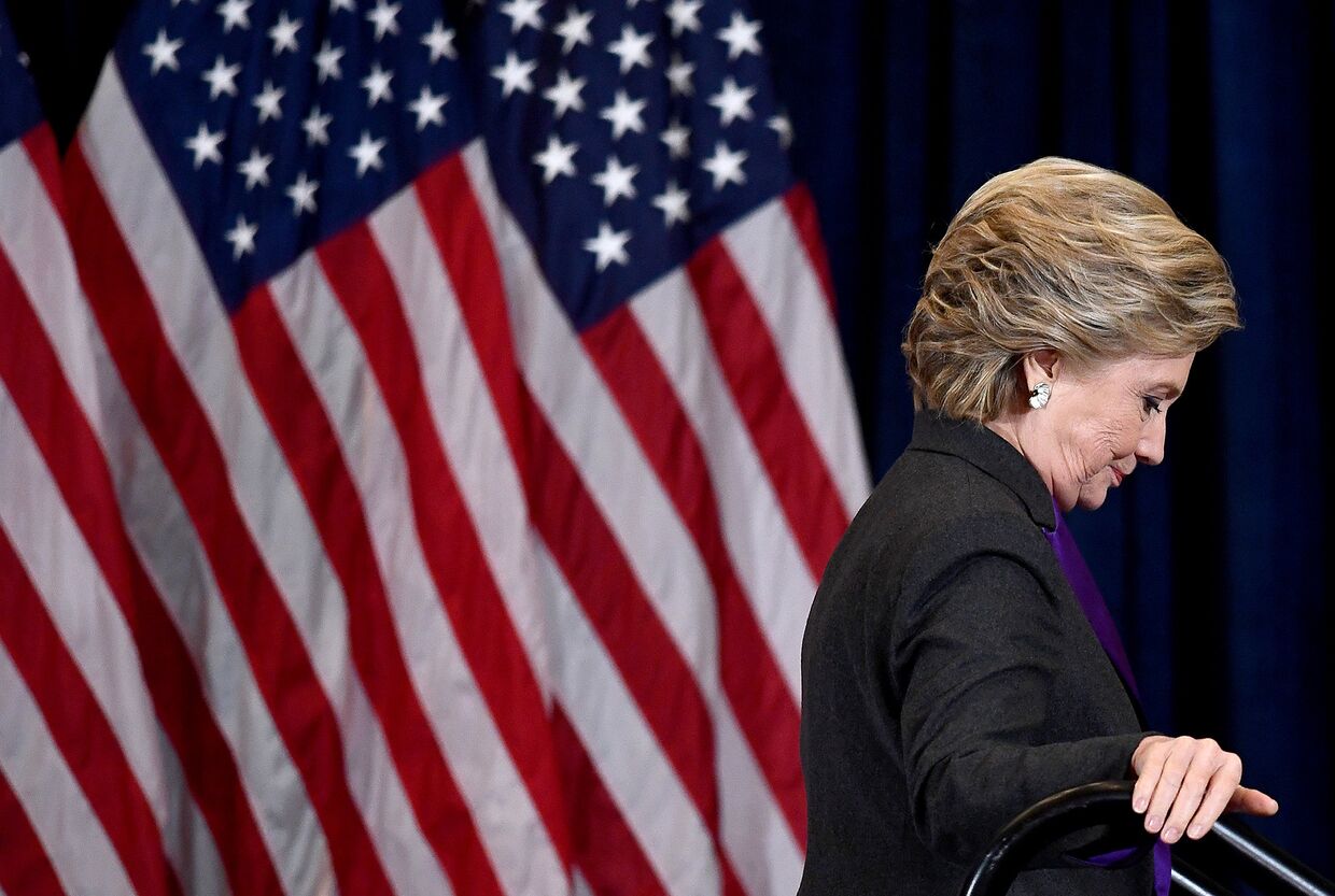 Хиллари Клинтон во время выступления в Нью-йорке, 9 ноября 2016