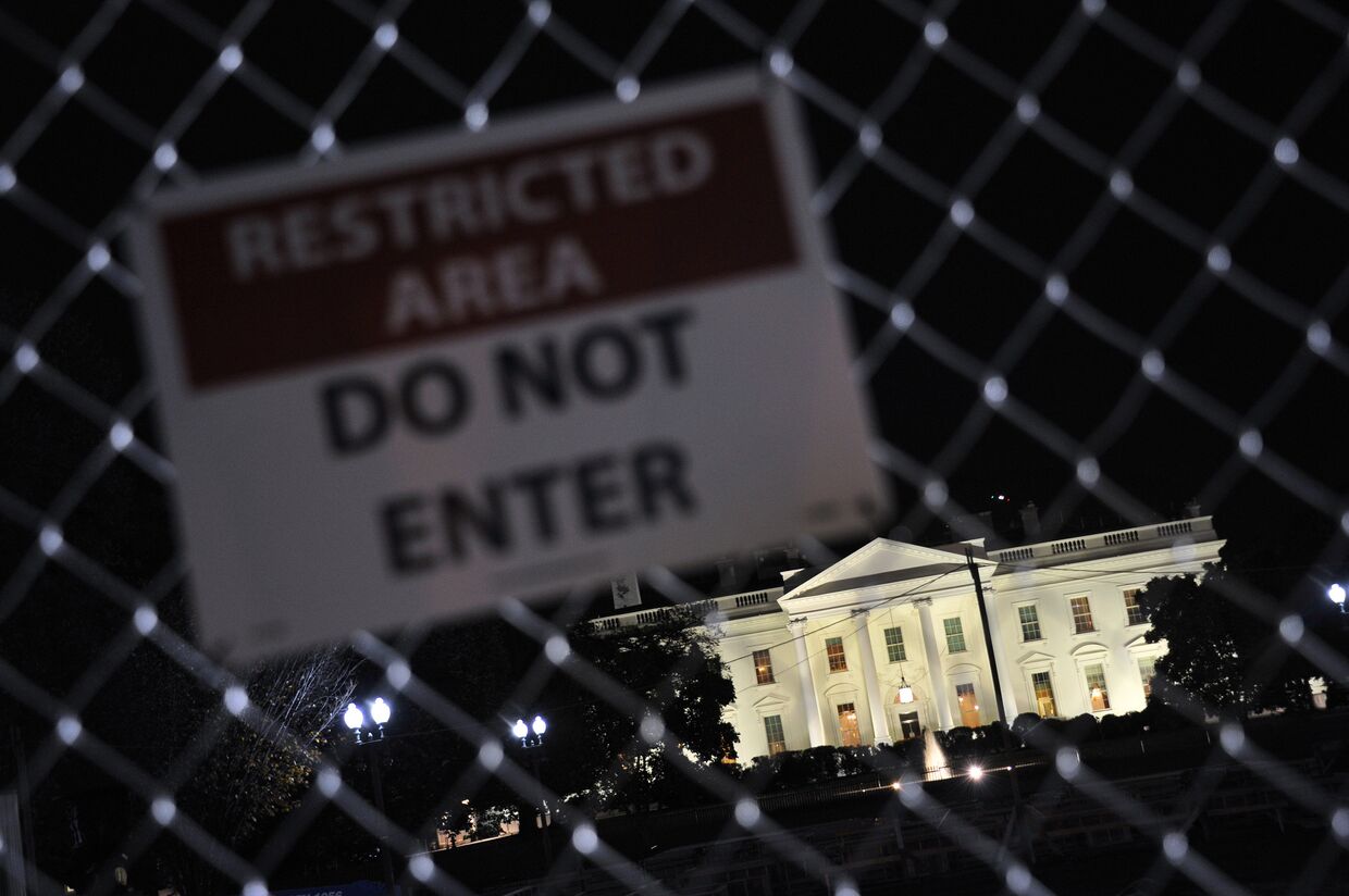 Белый дом в Вашингтоне во время президентских выборов в США