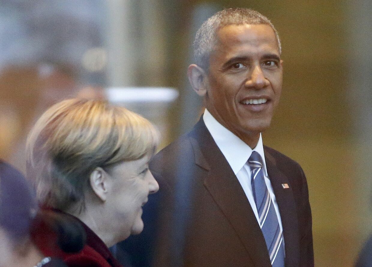 Президент США Барак Обама и канцлер Германии Ангела Меркель