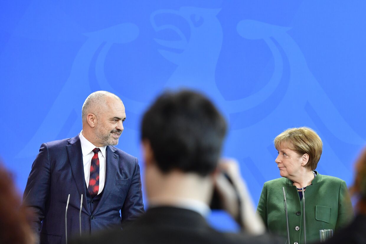 Канцлер Германии Ангела Меркель и премьер-министр Албании Эди Рама