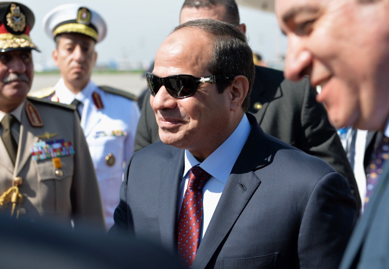 Прилет президента Египта Абдель Фатаха ас-Сиси в Москву