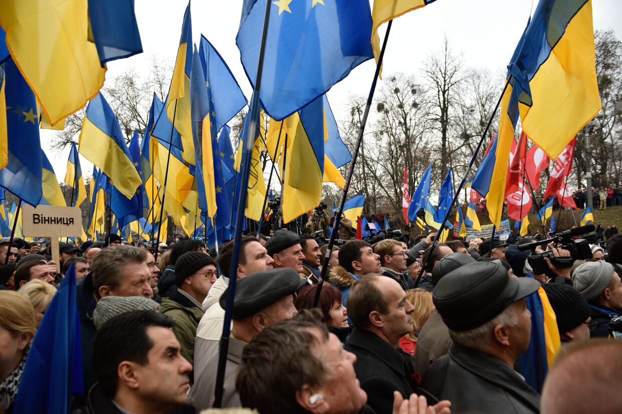 Акция протеста «Открытая Рада» в Киеве