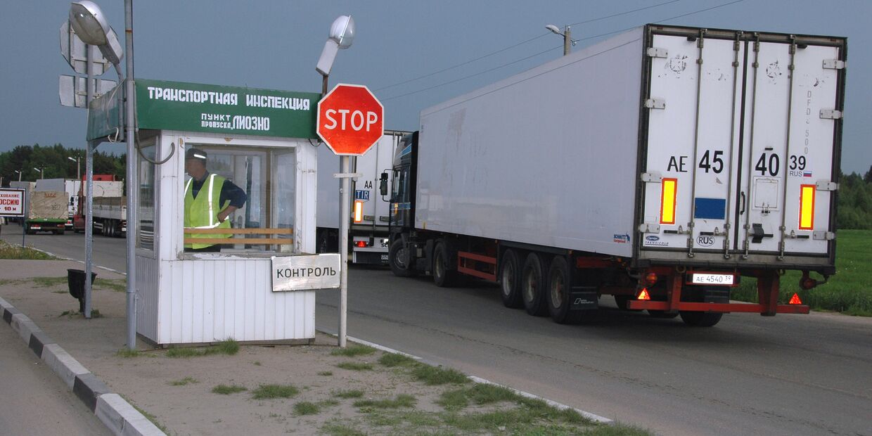 На таможенно-пропускном пункте «Красное» на границе с Белоруссией