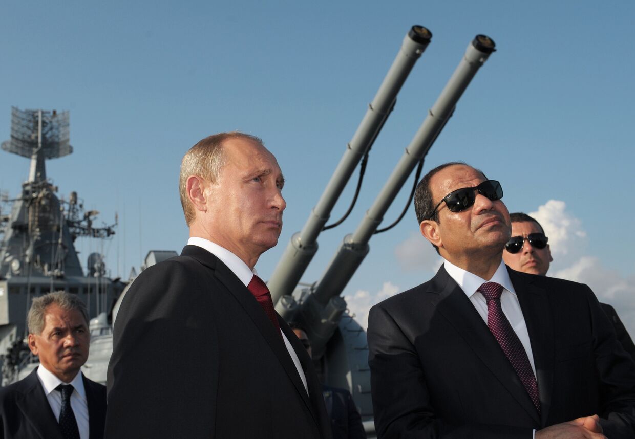 Президент России Владимир Путин и президент Египта Абдель Фаттах Аль-Сиси