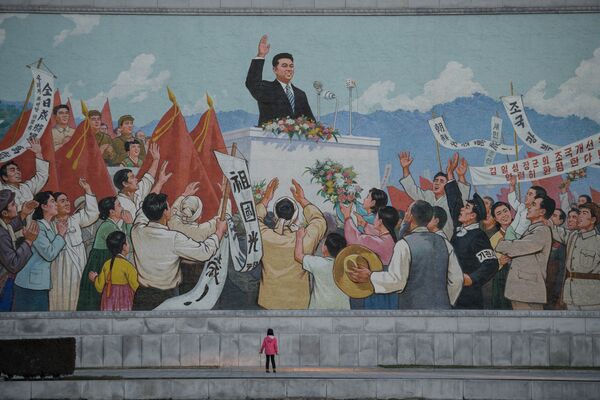 Масштабная мозаика в Пхеньяне