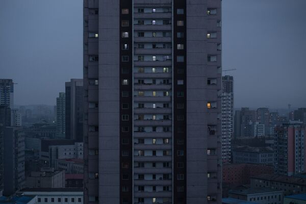 Район многоквартирных домов в Пхеньяне