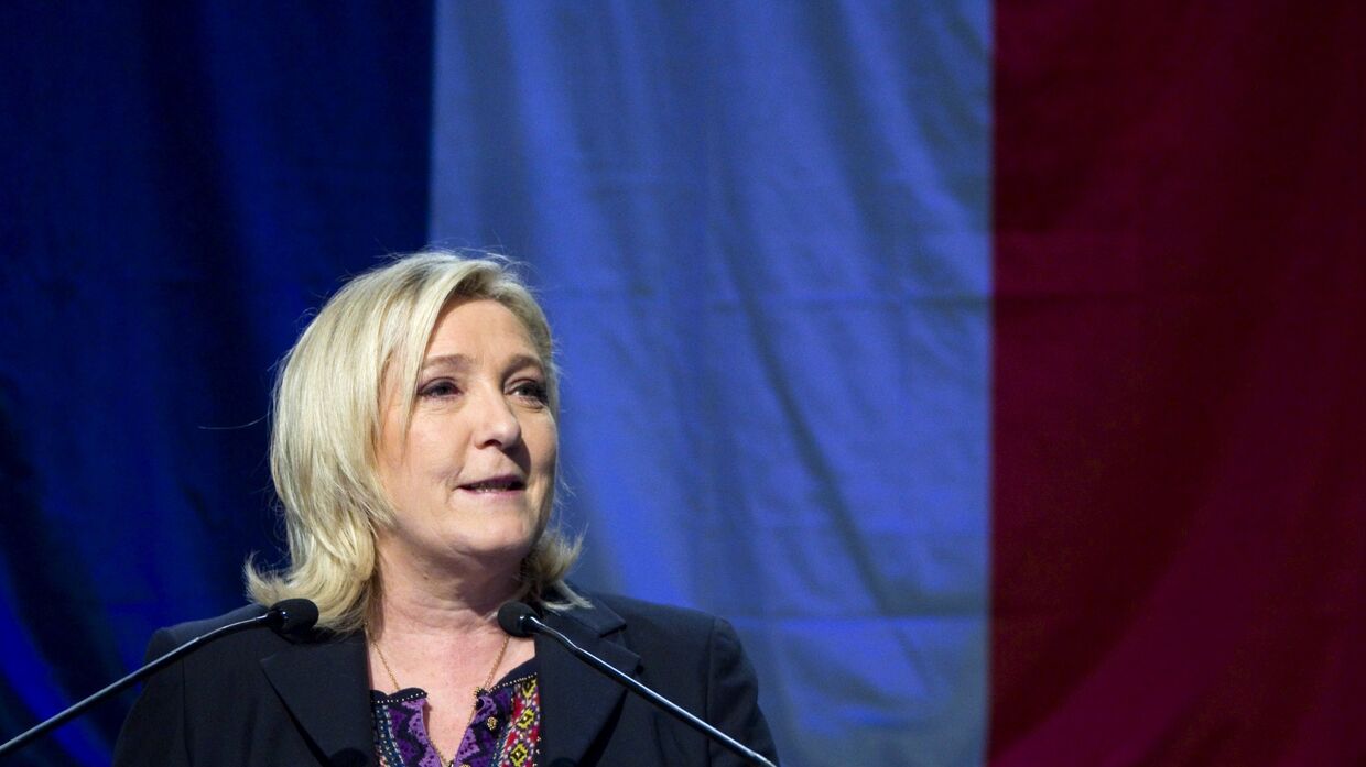 Лидер политической партии «Национальный фронт» Марин Ле Пен после итогов региональных выборов в северной Франции