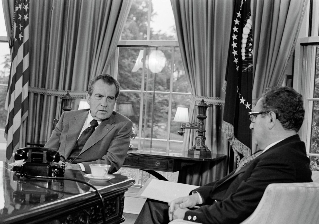 Президент США Ричард Никсон и госсекретарь Генри Киссинджер