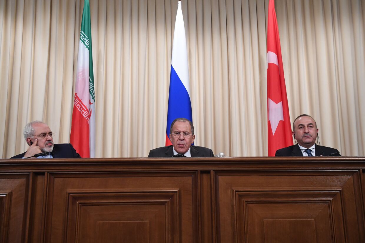 Министры иностранных дел Ирана, России и Турции