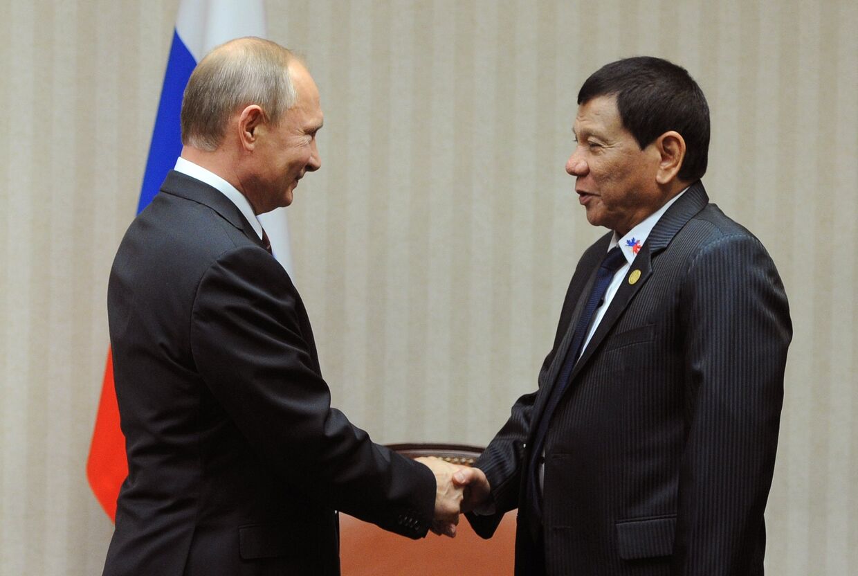 Президент РФ Владимир Путин и президент Филиппин Родриго Дутерте