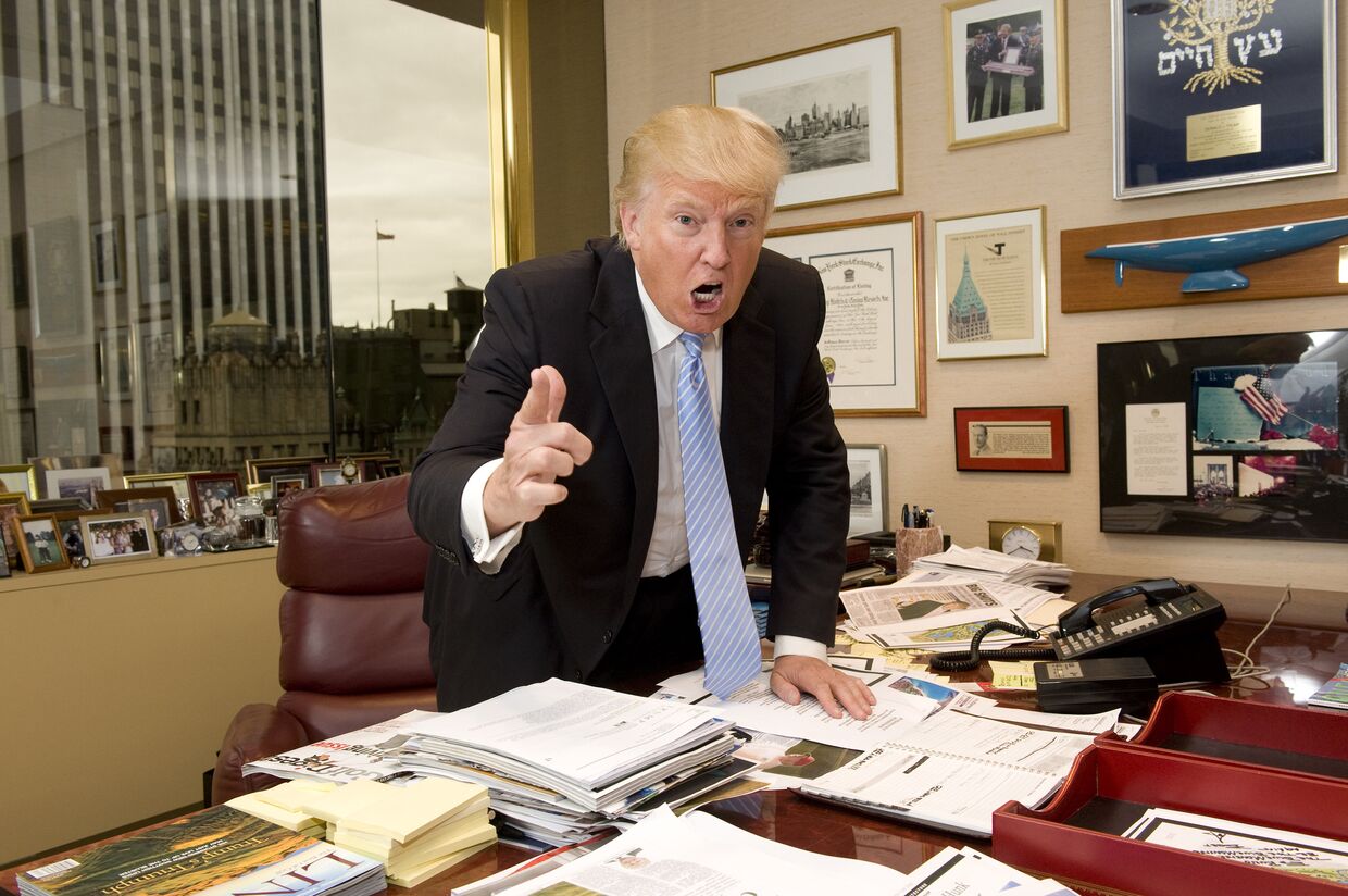 Дональд Трамп в своем офисе в башне Трампа