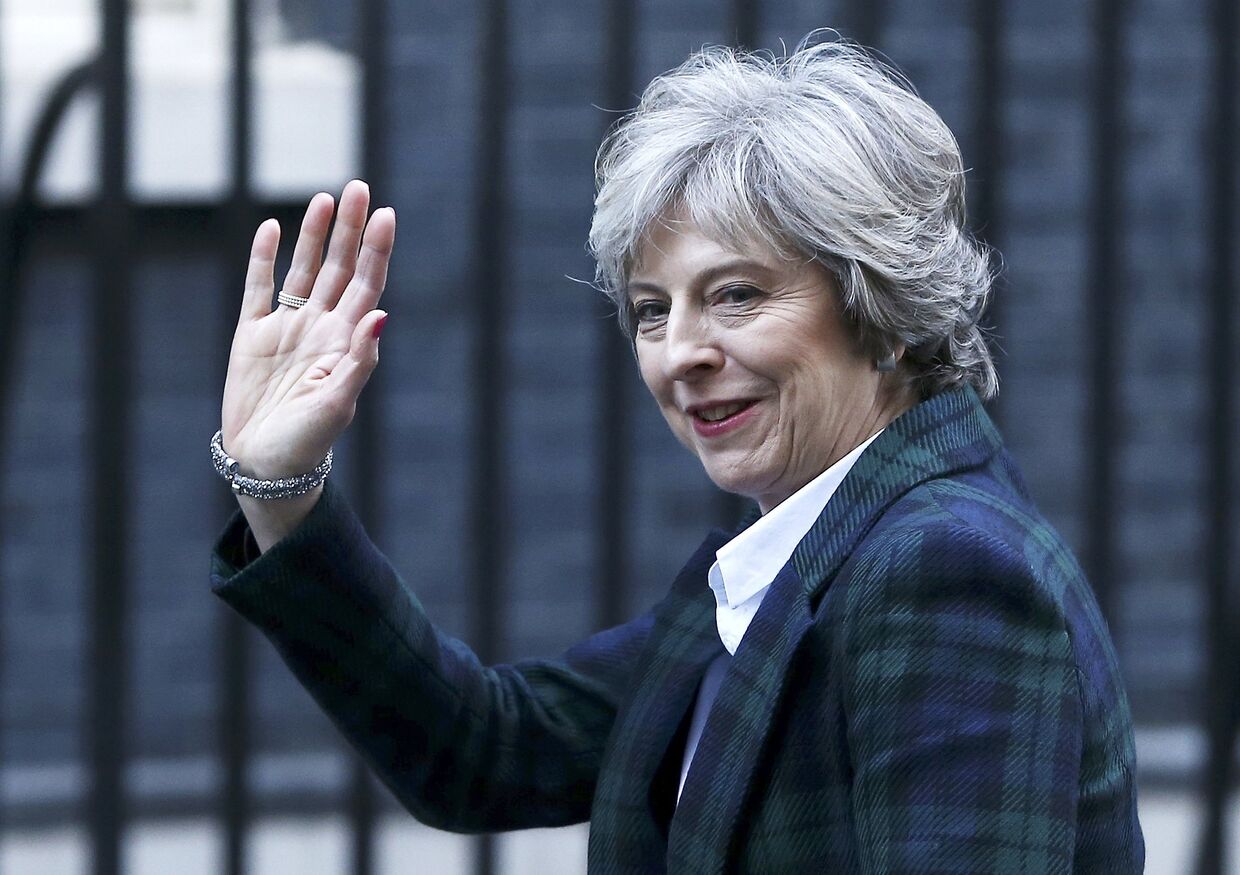 Премьер-министр Великобритании Тереза Мэй на Даунинг-стрит в Лондоне