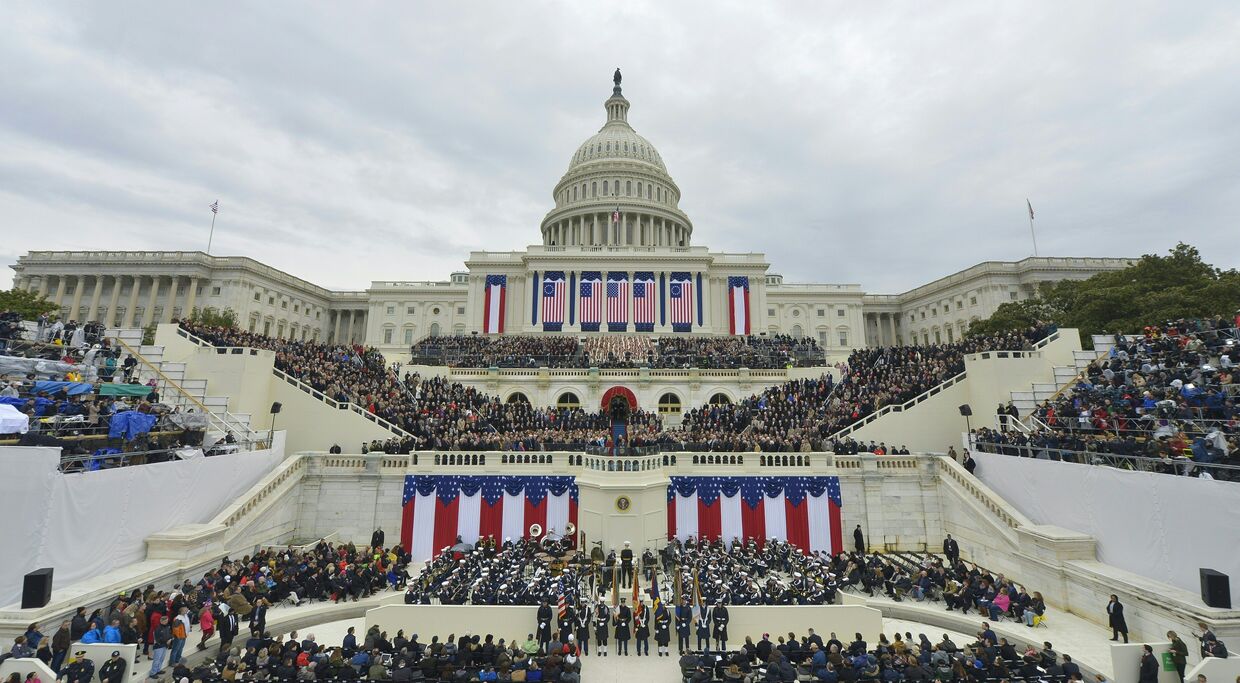 Вид на Капитолий США в Вашингтоне. 20 января 2017