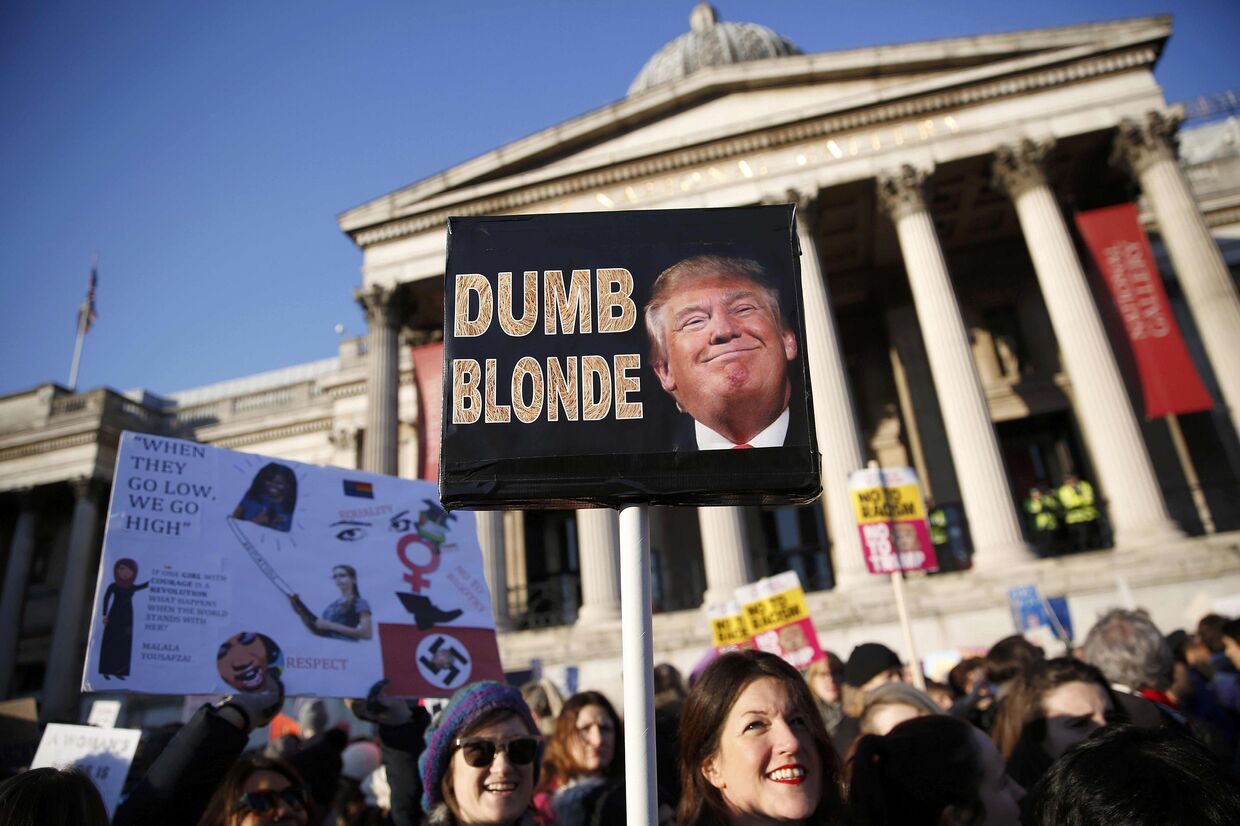 Акция протеста против Дональда Трампа в Лондоне