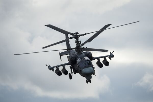 Показательный полет вертолета Ка-52 «Аллигатор» Показательный полет вертолета Ка-52 «Аллигатор»