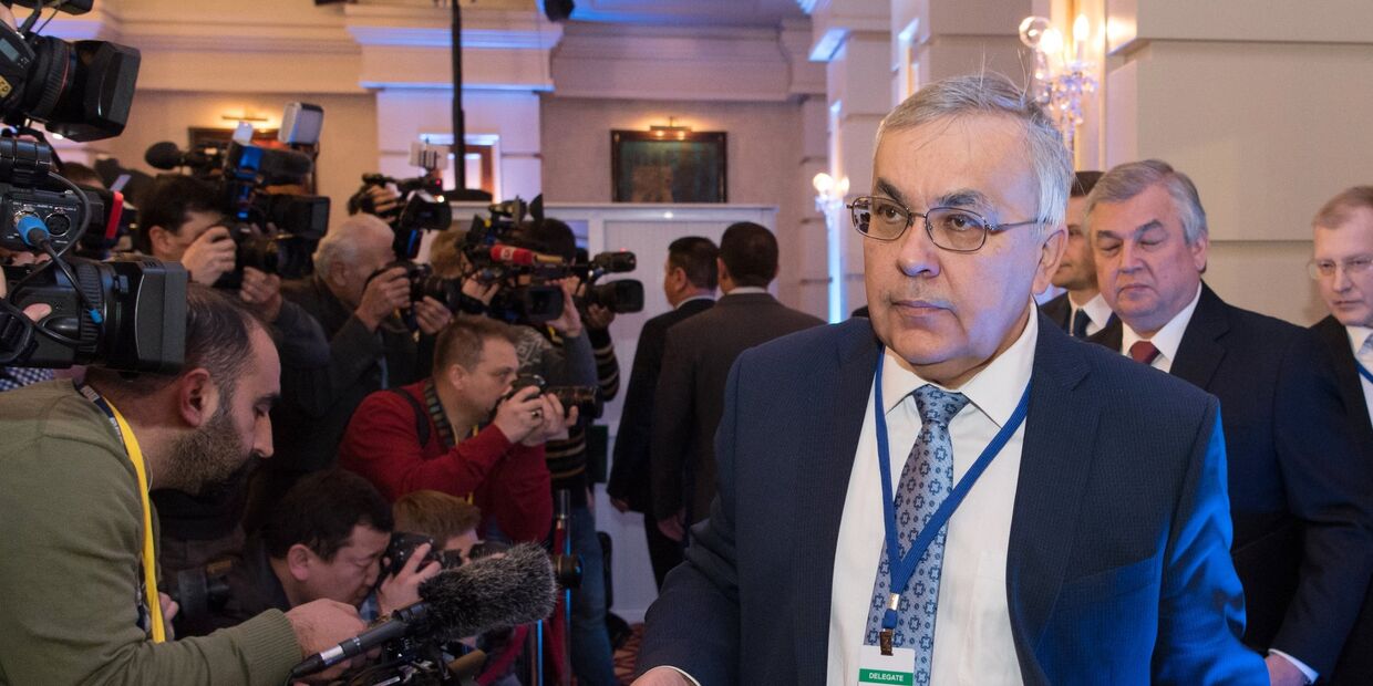 Директор Ближневосточного департамента МИД России Сергей Вершинин перед началом встречи по Сирии в Астане. 23 января 2017