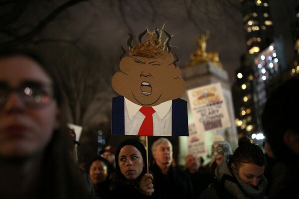 Акция протеста в Нью-Йорке