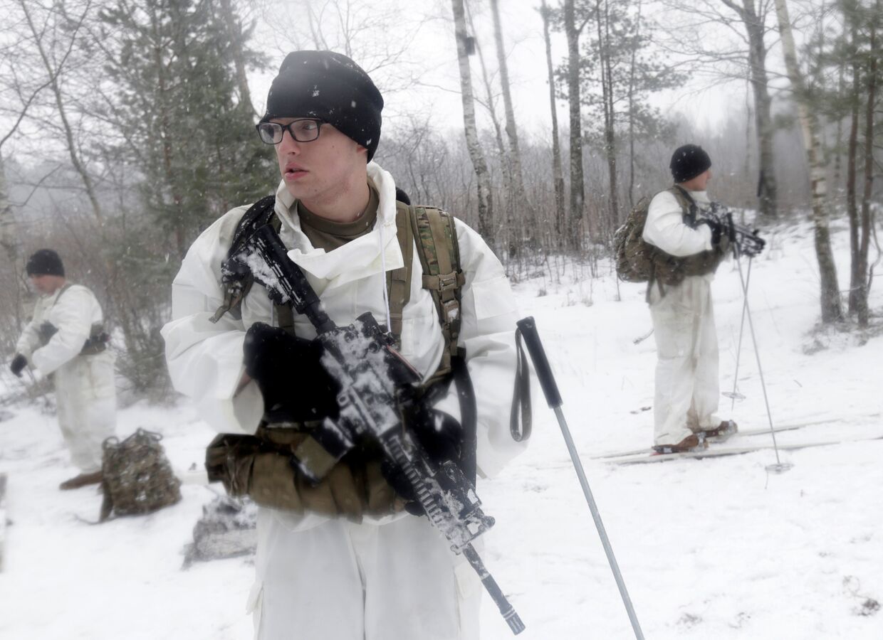 Солдаты армии США во время совместных военных учений в Латвии
