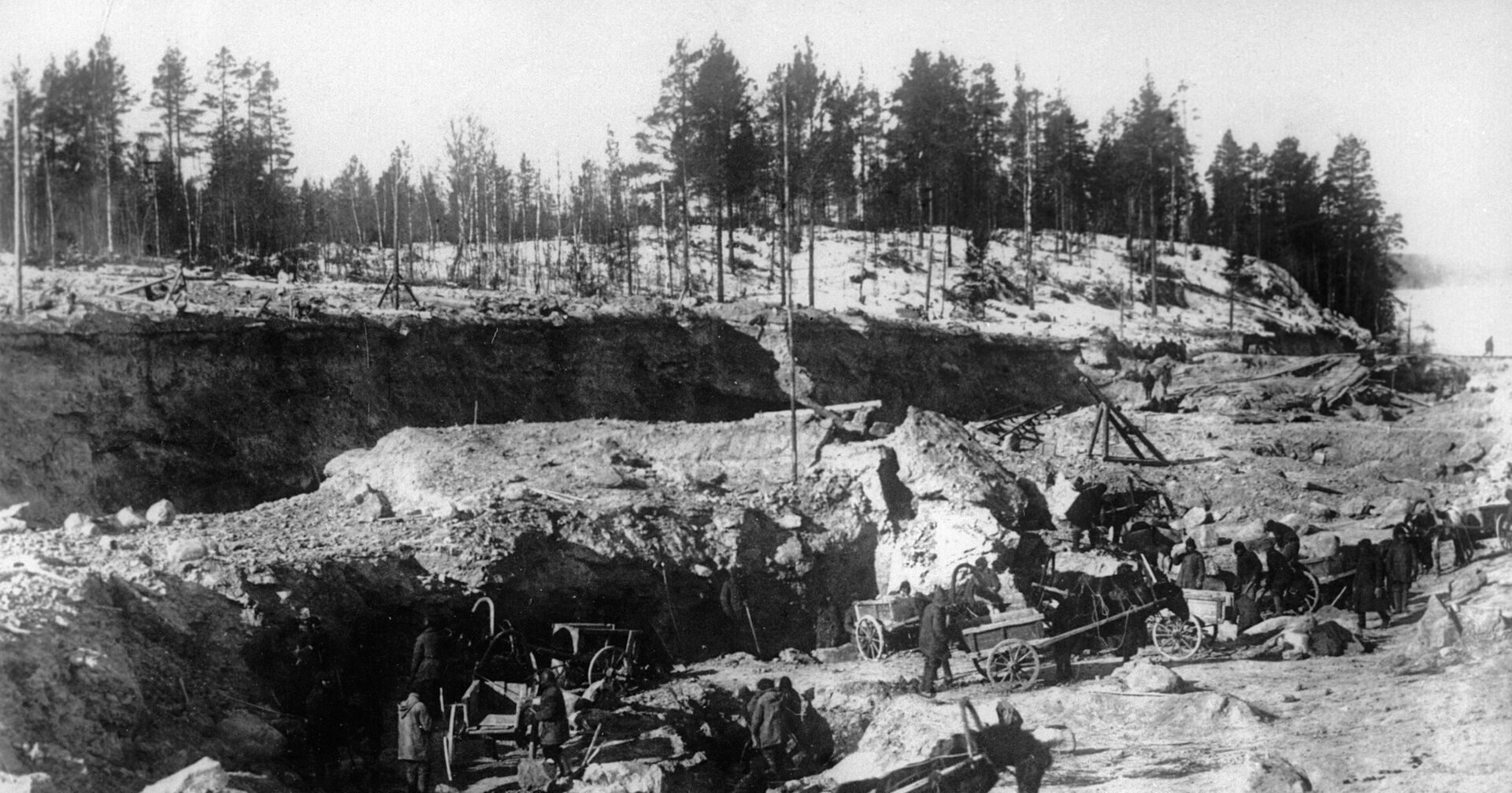 Один из участков строительства Беломорско-Балтийского канала - ИноСМИ, 1920, 11.06.2021